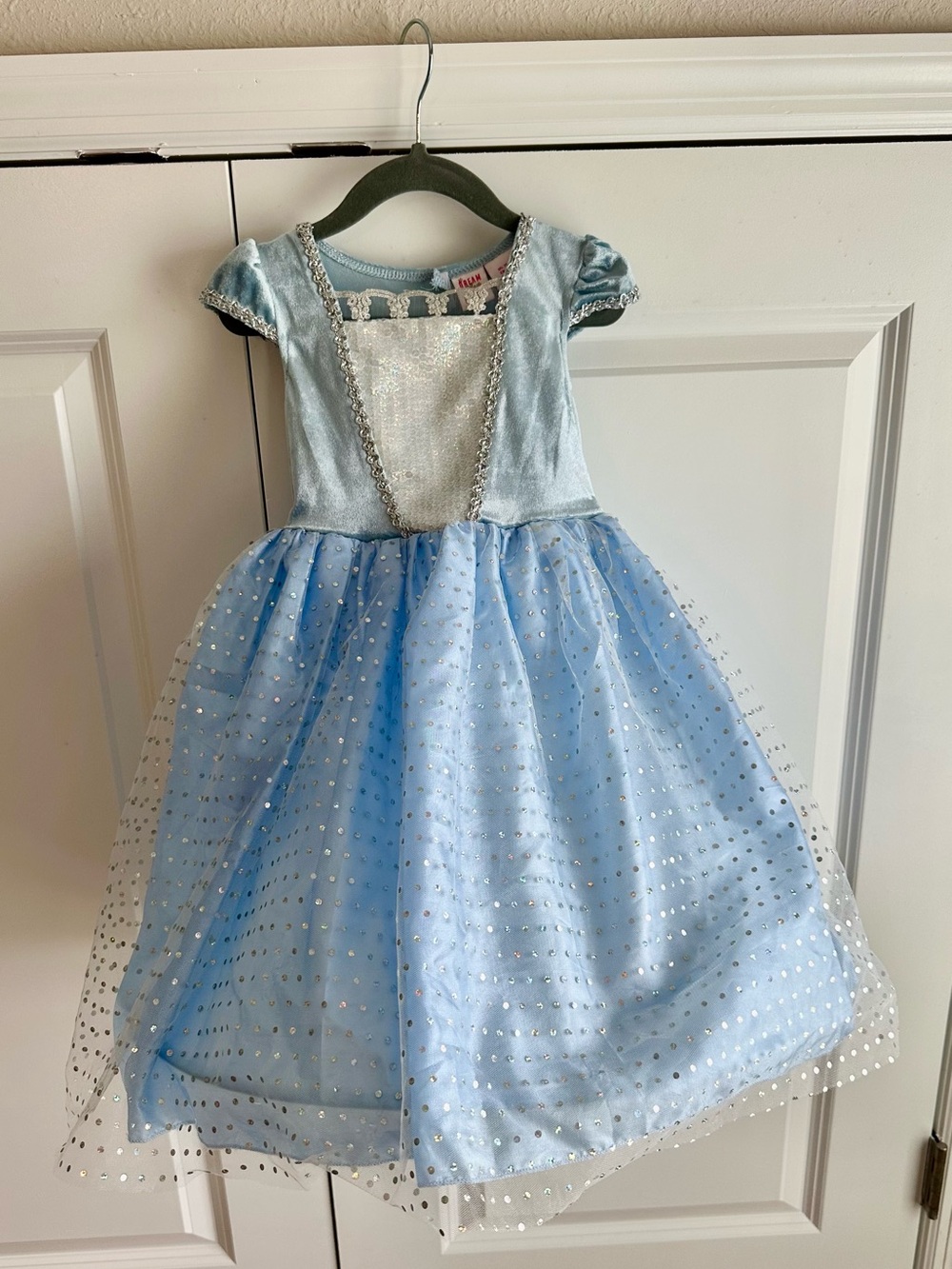 Light Blue Sparkle Princess Cinderella Kids Costume Dress | Size 3T